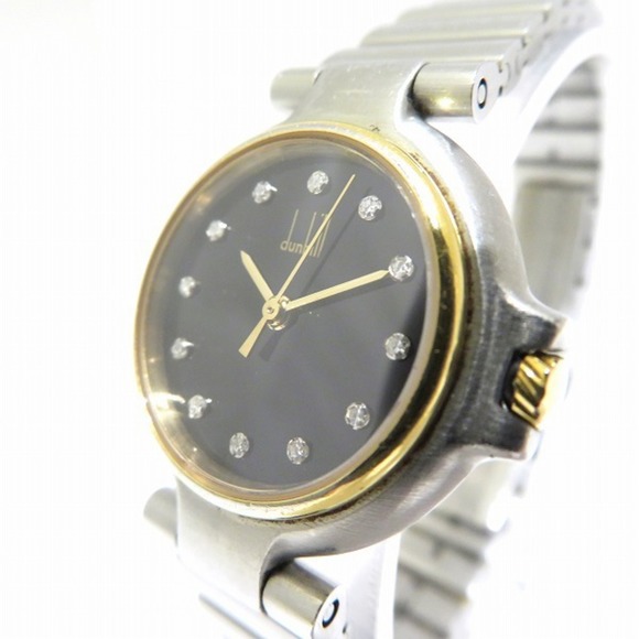 DUNHILL Millennium 12P Diamond Quartz Watch Ladies - Picture 4 of 9